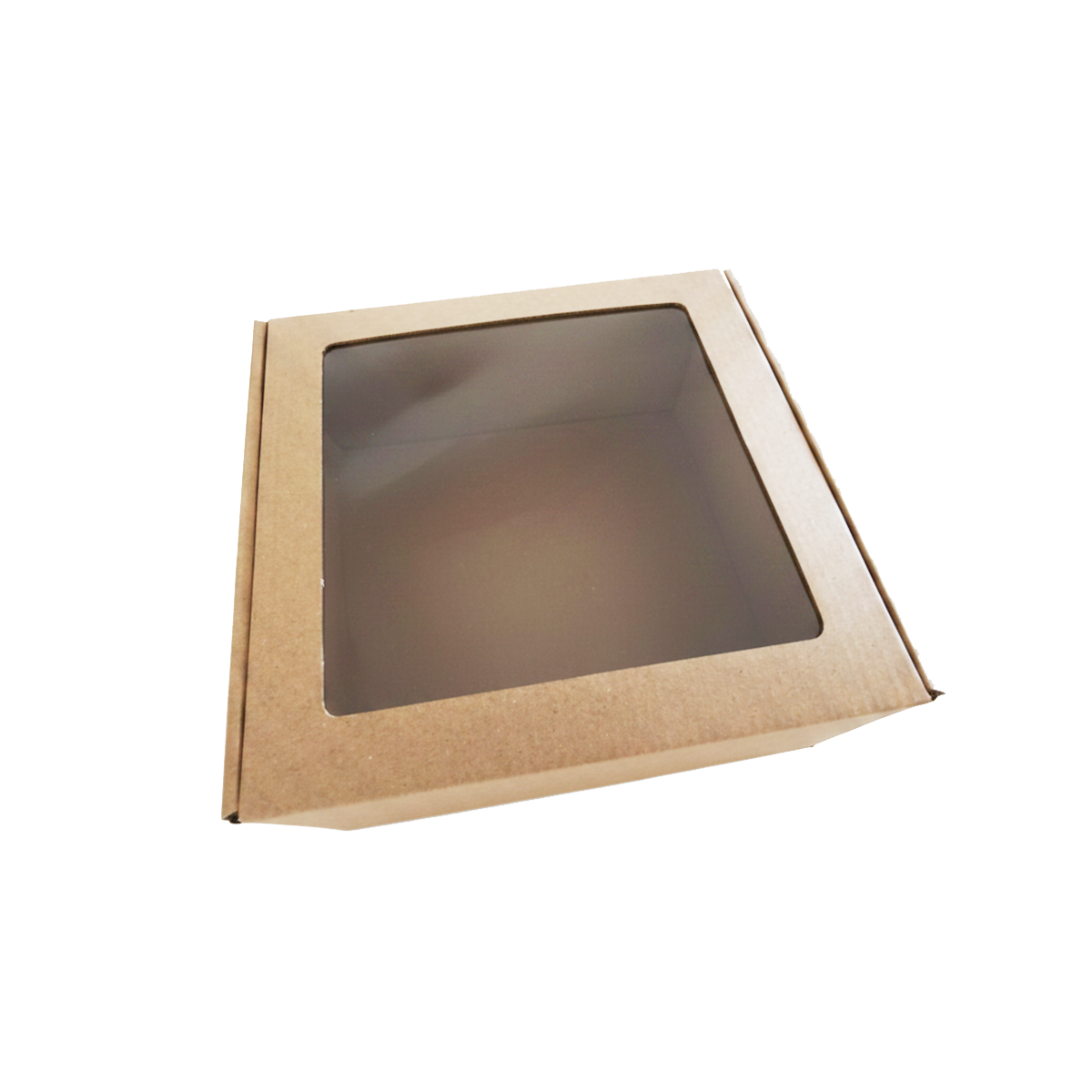 Poklon kutija s prozorom 180x180x90mm natron
